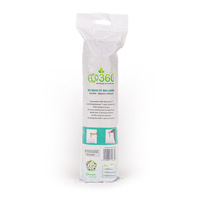 60 Snug Fit Bin liners Drawstring Handle Bin Bags - Compatible with F' & D' Size Bins