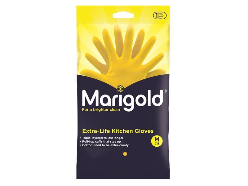 Marigold Extra-Life Kitchen Gloves - Medium (6 Pairs) Marigold - RockBottom Northampton