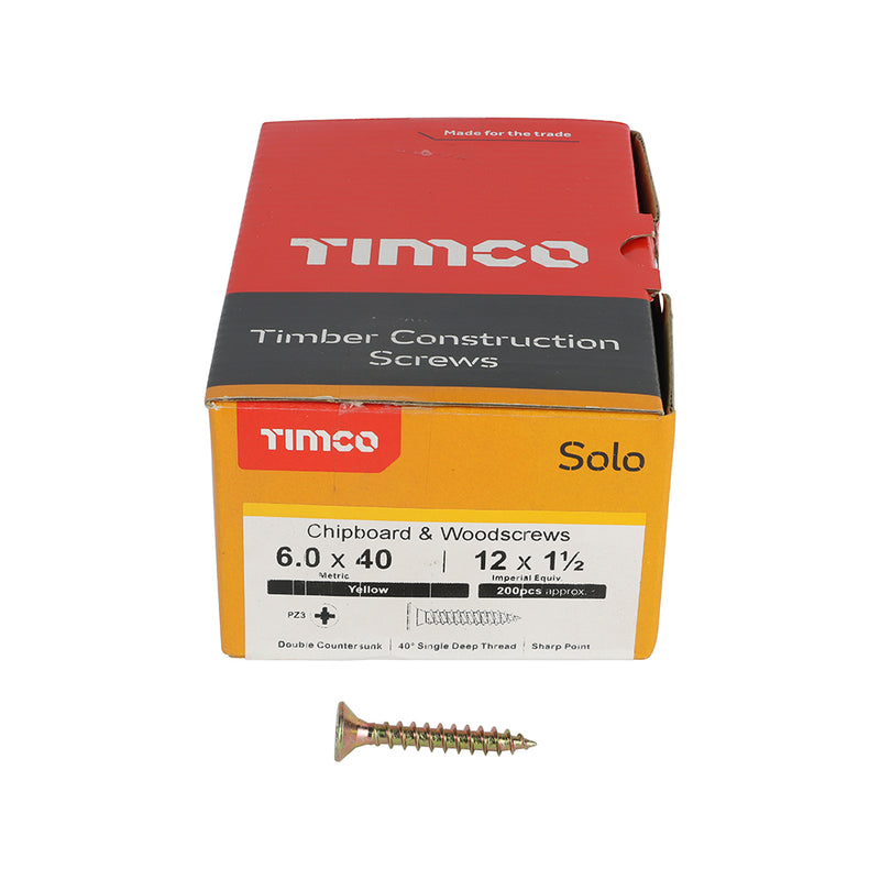 TIMCO Solo Countersunk Gold Woodscrews (Part 2)