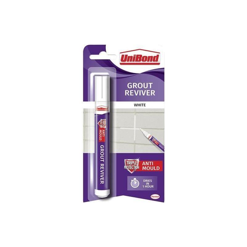 Unibond White Grout Reviver Pen 7ml UniBond - RockBottom Northampton