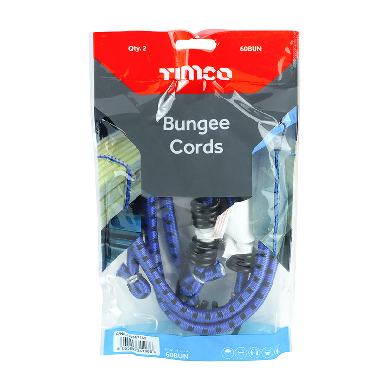 TIMCO Bungee Cords with Laminated Hook — Bag