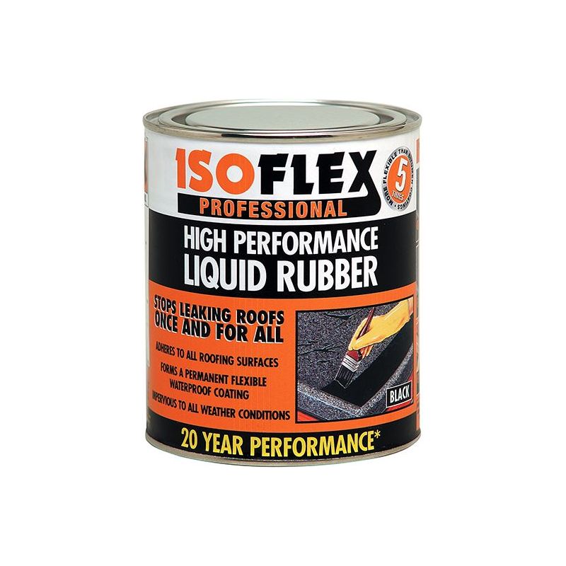 Ronseal Isoflex Liquid Rubber Black 2.1 litre Ronseal - RockBottom Nothampton