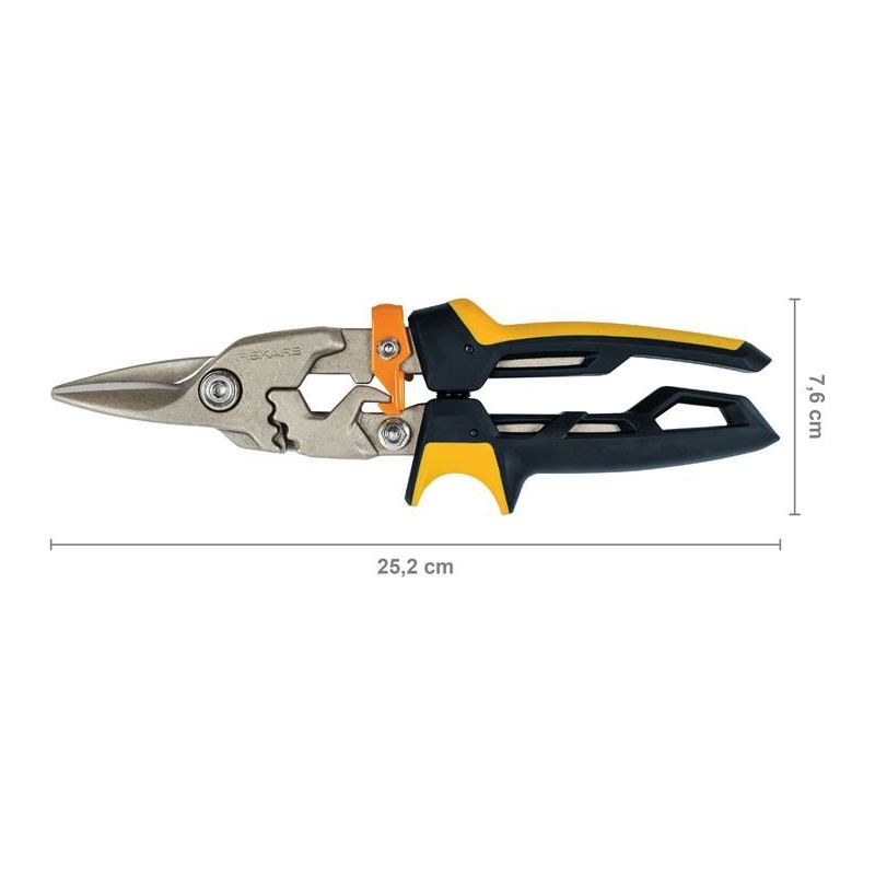 Fiskars PowerGear™ Aviation Snips Straight Cut 250mm (10in) Fiskars - RockBottom Northampton