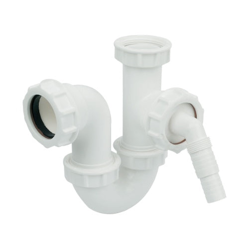 Floplast white appliance half P trap 76mm seal x 40mm TW472