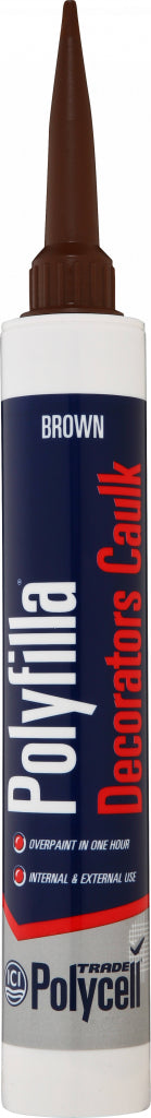 Polycell Polyfilla Decorators Caulk - Brown 380ml Trade Cartridge