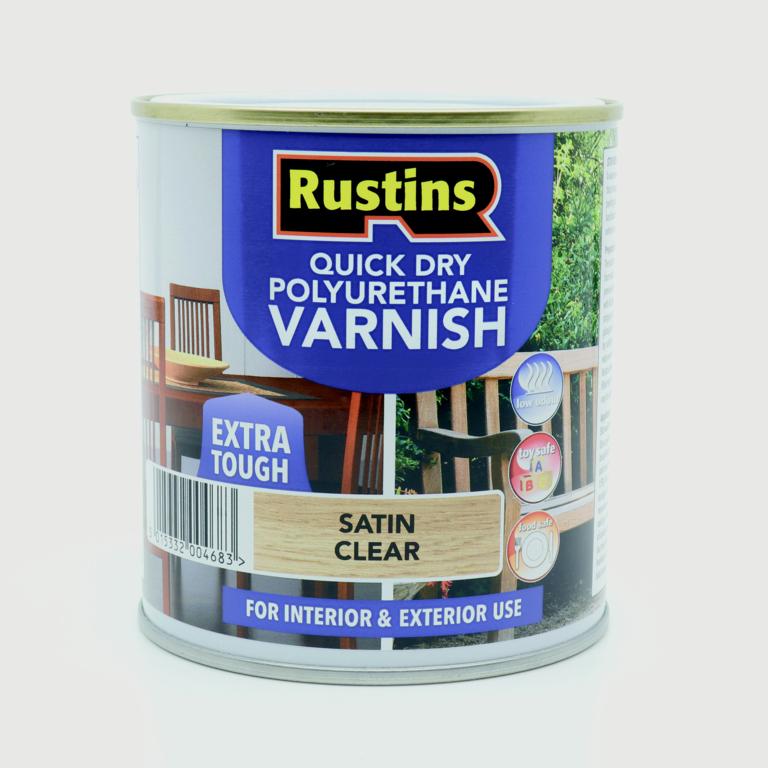 Rustins Polyurethane Satin Varnish 1L Clear