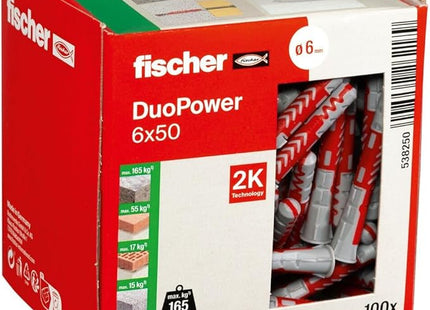 Fischer DuoPower "6 x 50"  100 PACK