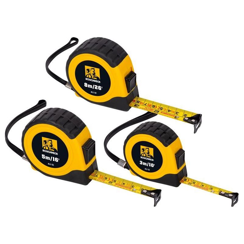 Roughneck E-Z Read® Tape Measure Set, 3 Piece Roughneck - RockBottom Nothampton