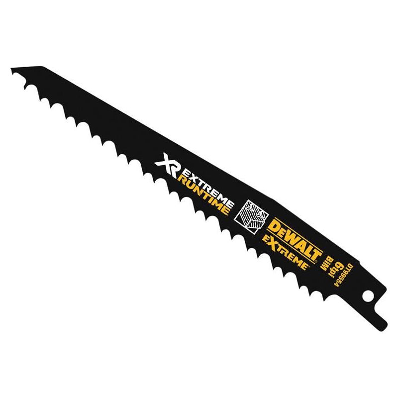 Dewalt Power Tools XR Wood with Nails Reciprocating Blade 152mm 4/6 TPI Pack of 5 DeWALT Power Tools - RockBottom Northampton