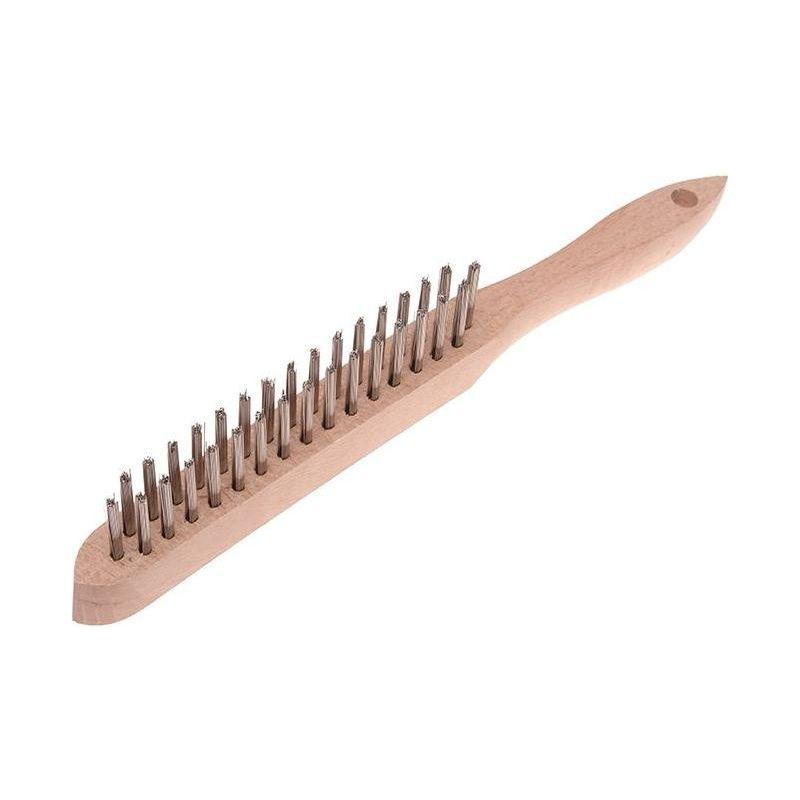 Faithfull 680/S2 Heavy-Duty Stainless Steel Scratch Brush - 2 Row Faithfull - RockBottom Northampton