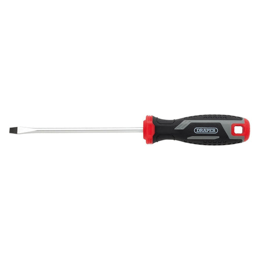 Draper Slotted Soft Grip Screwdriver, SL5.5 x 125mm Draper - Town Tools