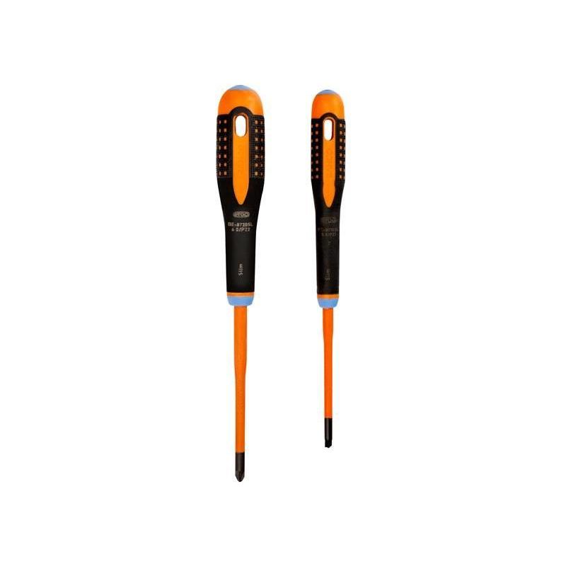 Bahco BE-9890SL ERGO™ Slim VDE Insulated Screwdriver Set, 2 Piece Bahco - RockBottom Northampton