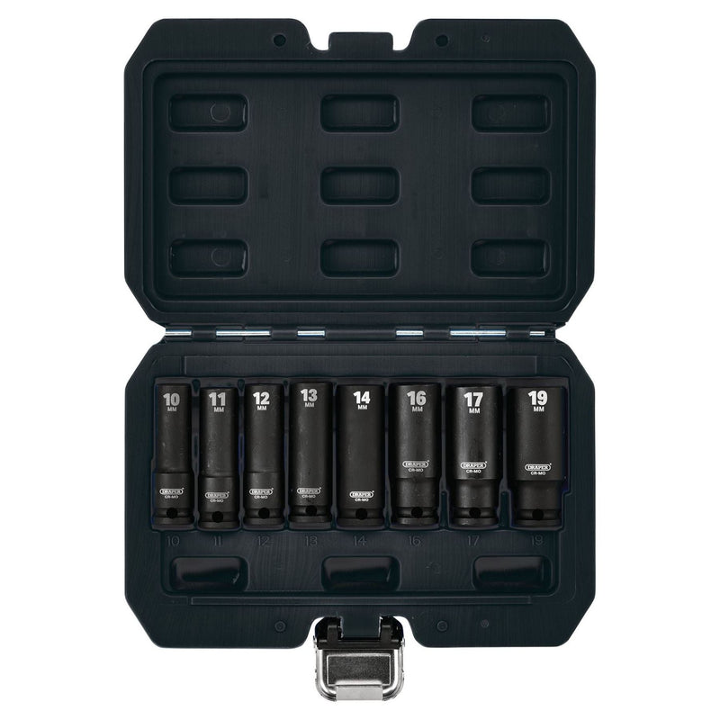 Draper HI-TORQ Metric Deep Impact Socket Set, 3/8" Sq. Dr. (8 Piece) Draper - Town Tools