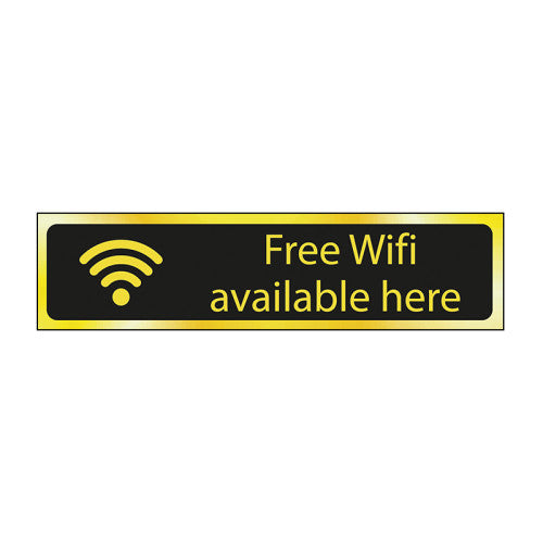 Free Wifi Available Here - POL (200 x 50mm)