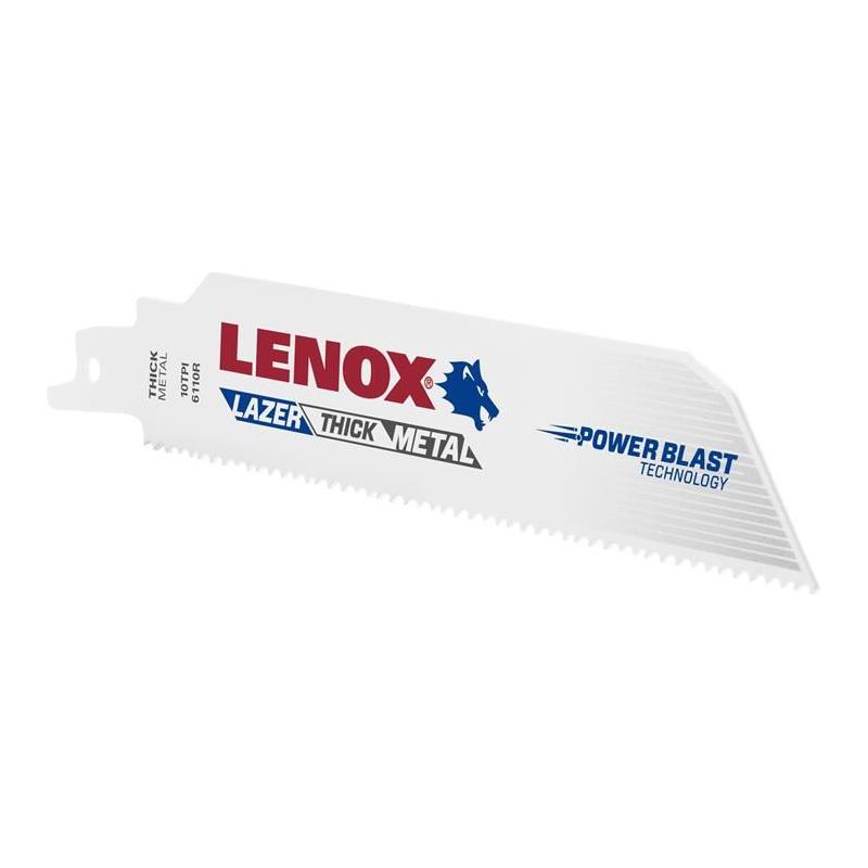 Lenox MetalWolf Wave Edge Reciprocating Saw Blade 152 x 25 x 1.07mm 10 TPI (Pack 5) LENOX - RockBottom Northampton