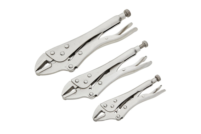 Blue Spot Tools 3 PCE Straight Jaw Locking Pliers In Wallet (5", 7", 10")