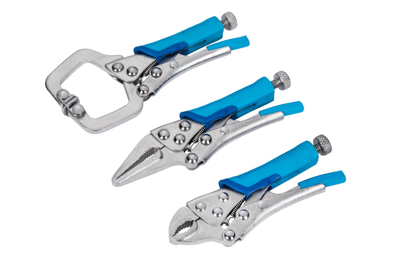 Blue Spot Tools 3 PCE Mini Locking Plier and Clamp Set