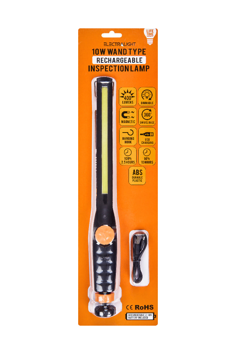 Electralight 10 Watt Wand Type Rechargeable Inspection Lamp (400 Lumens)