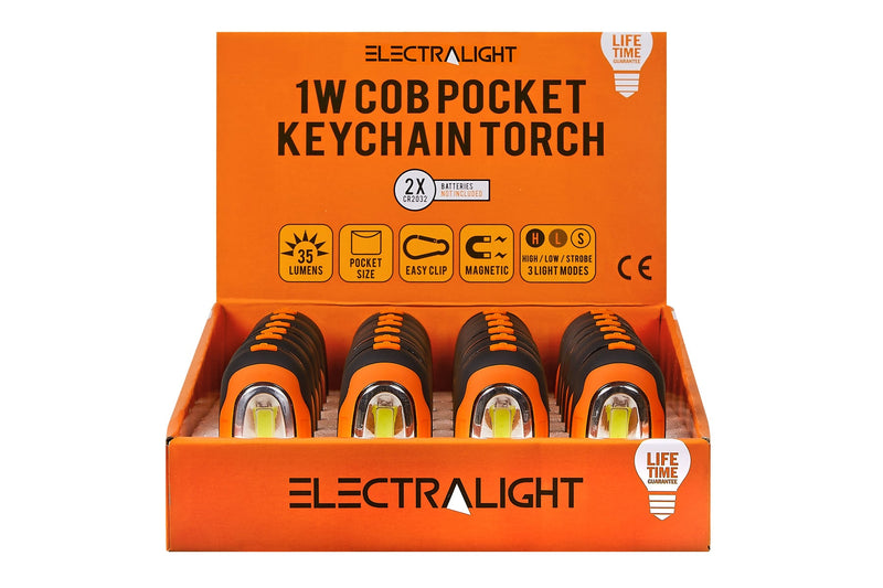 Electralight 1W COB Pocket Keychain No Batteries