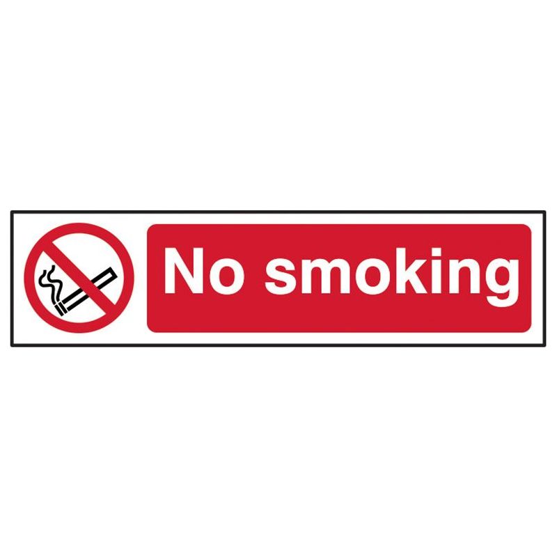 Scan No Smoking - PVC Sign 200 x 50mm Scan - RockBottom Nothampton
