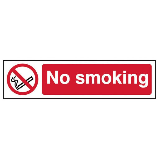Scan No Smoking - PVC Sign 200 x 50mm Scan - RockBottom Nothampton