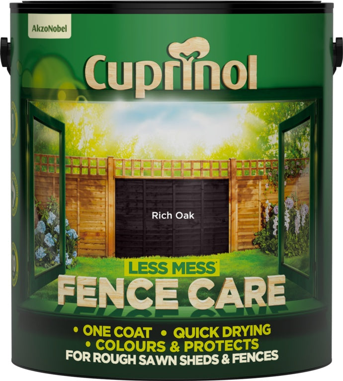 Cuprinol Less Mess Fence Care 6L Rich Oak