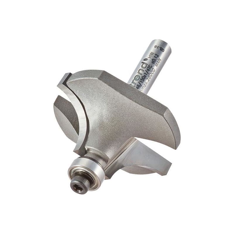 Trend 46/150 x 1/4 TCT Bearing Guided Ovolo & Round Over 12.7mm Radius Trend - RockBottom Northampton