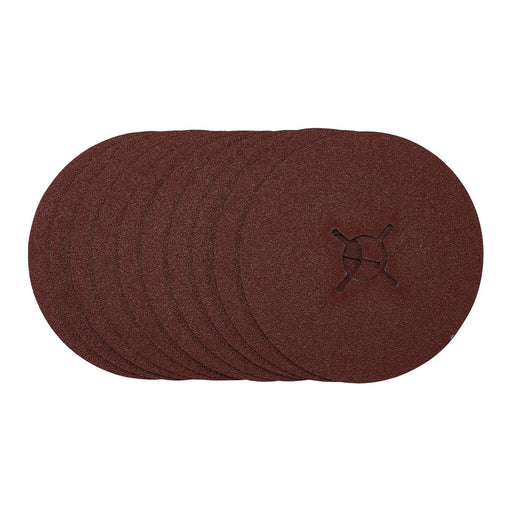 Draper Fibre Sanding Discs, 125mm, 60 Grit, (Pack of 10) 68976 Draper - Town Tools 