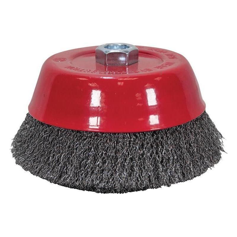 Faithfull Wire Cup Brush 125mm M14x2, 0.30mm Steel Wire Faithfull - RockBottom Northampton