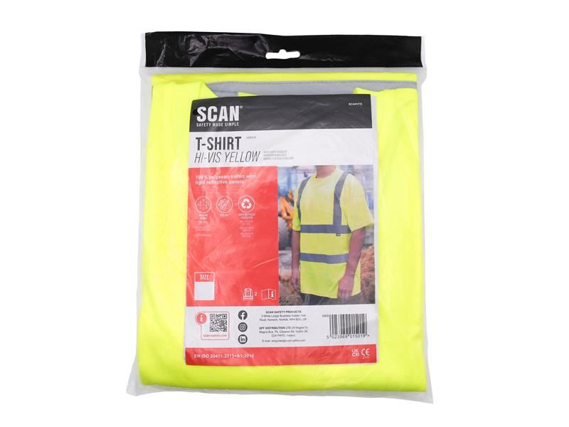 Scan Hi-Vis T-Shirt Yellow - M (41in) Scan - RockBottom Nothampton