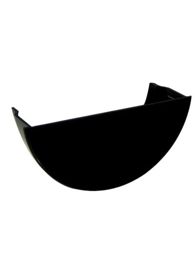 PrimaPack RW 112mm Half Round Int Stop End - BLACK