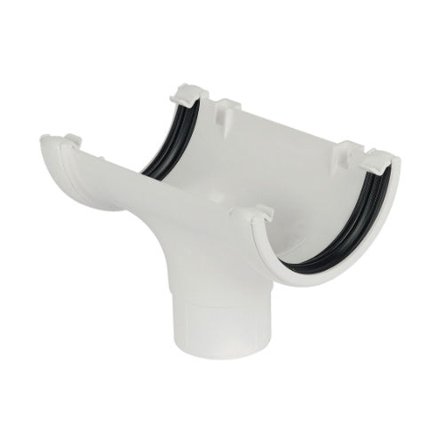 Floplast 112mm round running outlet white RO1