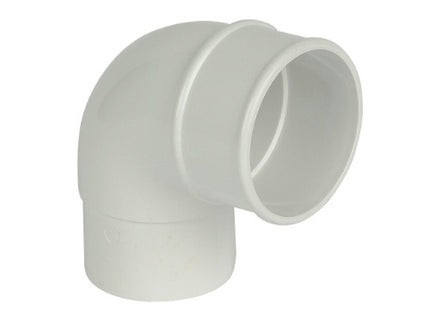 Floplast 68mm round 92.5 degree offset bend white RB1