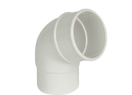 Floplast 68mm round 112 degree offset bend white RB2