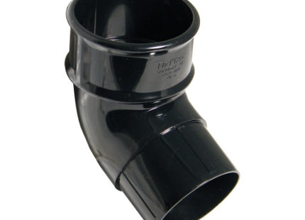 Floplast 68mm round 112 degree offset bend black RB2