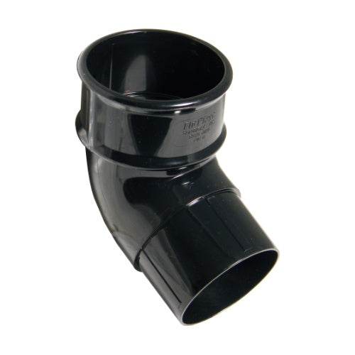 Floplast 68mm round 112 degree offset bend black RB2