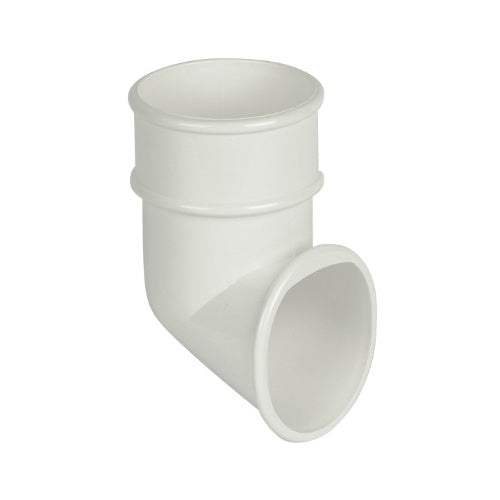 Floplast 68mm round pipe shoe white RB3