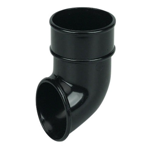 Floplast 68mm round pipe shoe black RB3