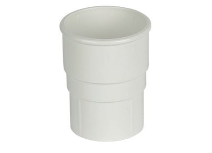 Floplast 68mm round pipe socket white RS1