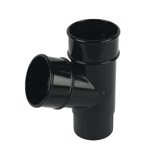 Floplast 68mm round 67 degree pipe branch black RY1