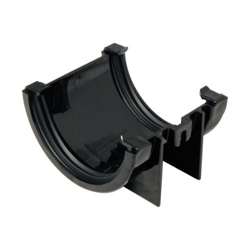 Floplast Half rnd 75mm gutter union black