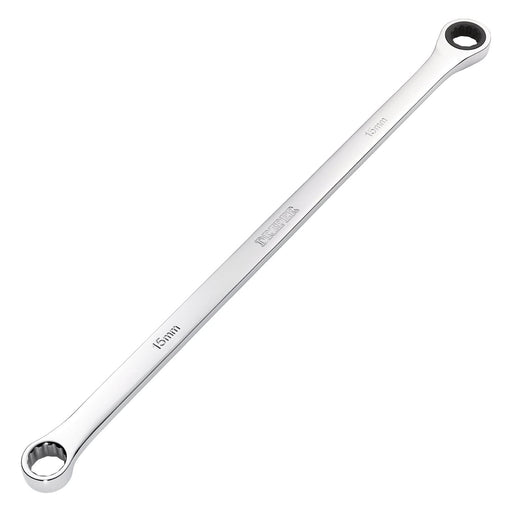 Draper Draper HI-TORQ Metric Extra-Long Double Ring Ratchet Spanner, 15mm Draper - Town Tools