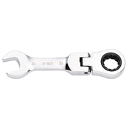 Draper HI-TORQ Metric Stubby Flexible Head Ratchet Combination Spanner, 12mm Draper - Town Tools