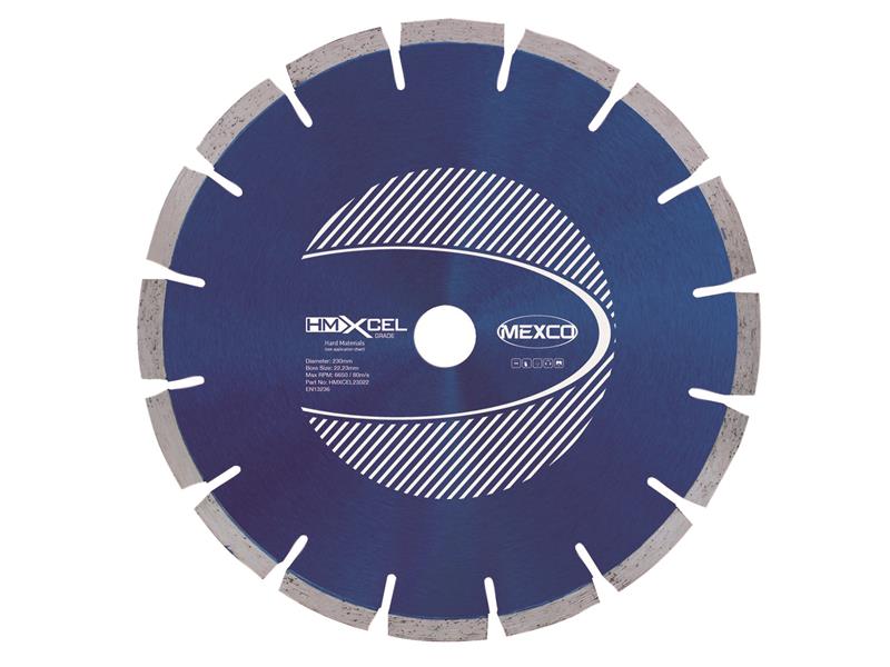 MEXCO - XCEL Grade Hard Materials Diamond Blade 230 x 22mm