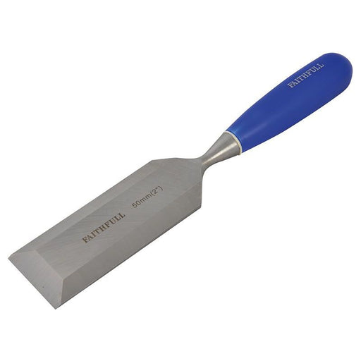 Faithfull Bevel Edge Chisel Blue Grip 50mm (2in) Faithfull - RockBottom Northampton