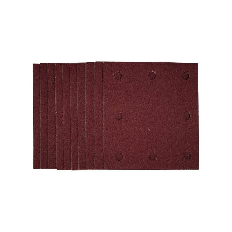Draper 1/4 Sanding Sheets with Hook and Loop, 115 x 105mm, 120 Grit (Pack of 10) Draper - Town Tools 