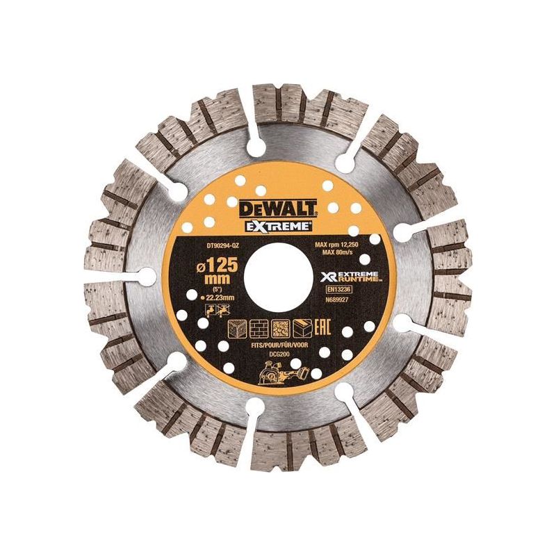 Dewalt Power Tools DT90294 Extreme Diamond Cutting Blade 125 x 22.23mm DeWALT Power Tools - RockBottom Northampton