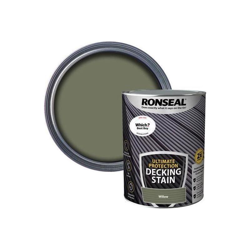 Ronseal Ultimate Protection Decking Stain Willow 5 litre Ronseal - RockBottom Nothampton