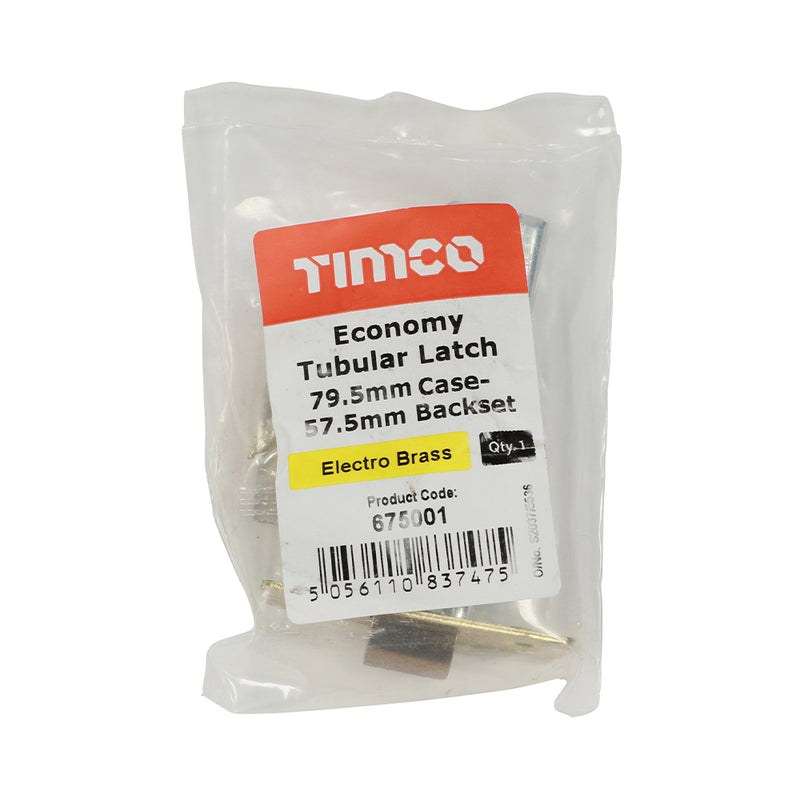 TIMCO Economy Tubular Latch Electro Brass - 67mm