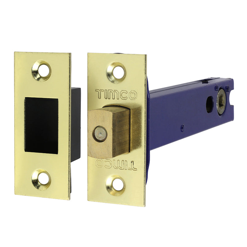 TIMCO Architectural Tubular Deadbolt Electro Brass & Satin Nickel - 103mm